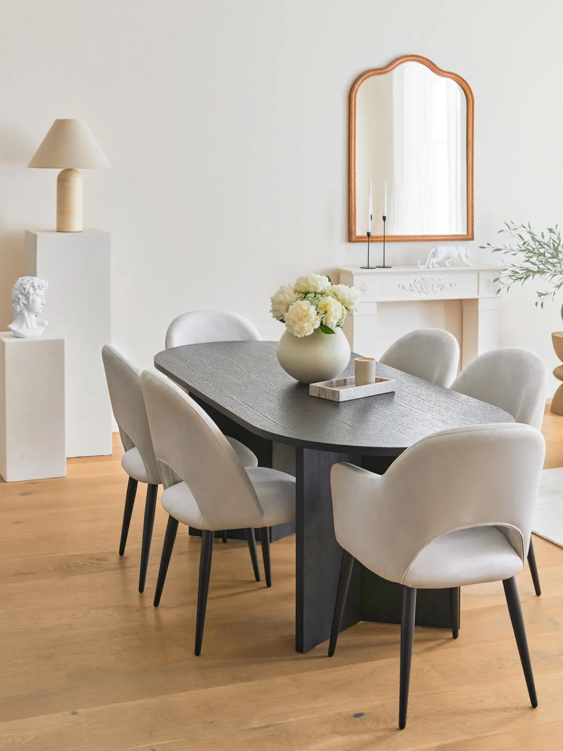 Silla con reposabrazos de terciopelo Rachel Sillas Con Reposabrazos|Sillas