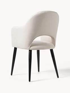 Silla con reposabrazos de terciopelo Rachel Sillas Con Reposabrazos|Sillas