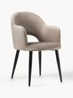 Online Silla con reposabrazos de terciopelo Rachel Sillas Con Reposabrazos|Sillas
