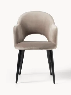 Online Silla con reposabrazos de terciopelo Rachel Sillas Con Reposabrazos|Sillas