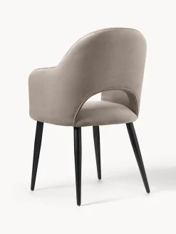 Online Silla con reposabrazos de terciopelo Rachel Sillas Con Reposabrazos|Sillas