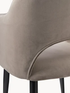 Online Silla con reposabrazos de terciopelo Rachel Sillas Con Reposabrazos|Sillas