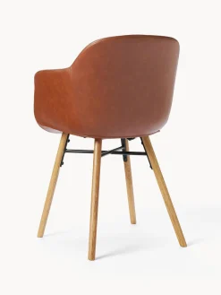 Discount Silla con reposabrazos de cuero sintético Fiji Sillas Con Reposabrazos|Sillas