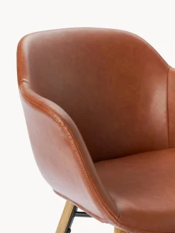 Discount Silla con reposabrazos de cuero sintético Fiji Sillas Con Reposabrazos|Sillas