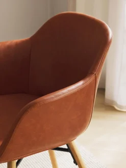 Discount Silla con reposabrazos de cuero sintético Fiji Sillas Con Reposabrazos|Sillas