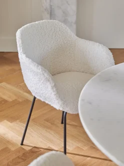 Outlet Silla con reposabrazos de borreguillo Fiji Sillas Con Reposabrazos|Sillas