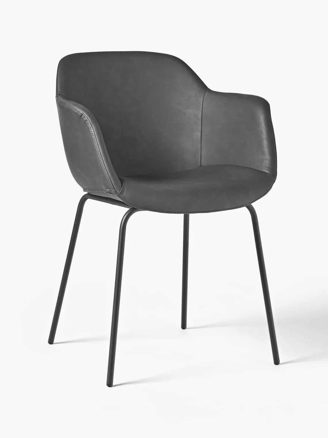 Discount Silla con reposabrazos de cuero sintético Fiji Sillas Con Reposabrazos|Sillas