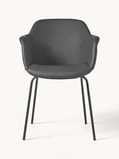 Discount Silla con reposabrazos de cuero sintético Fiji Sillas Con Reposabrazos|Sillas