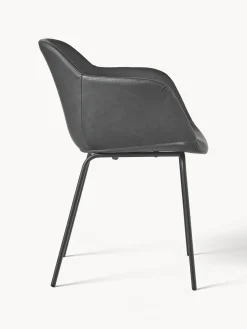 Discount Silla con reposabrazos de cuero sintético Fiji Sillas Con Reposabrazos|Sillas