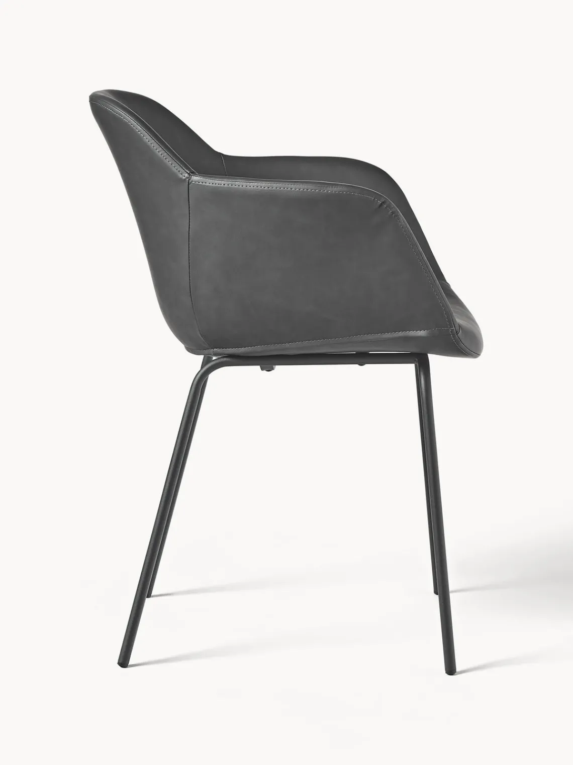 Discount Silla con reposabrazos de cuero sintético Fiji Sillas Con Reposabrazos|Sillas