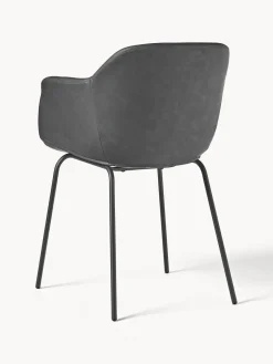 Discount Silla con reposabrazos de cuero sintético Fiji Sillas Con Reposabrazos|Sillas