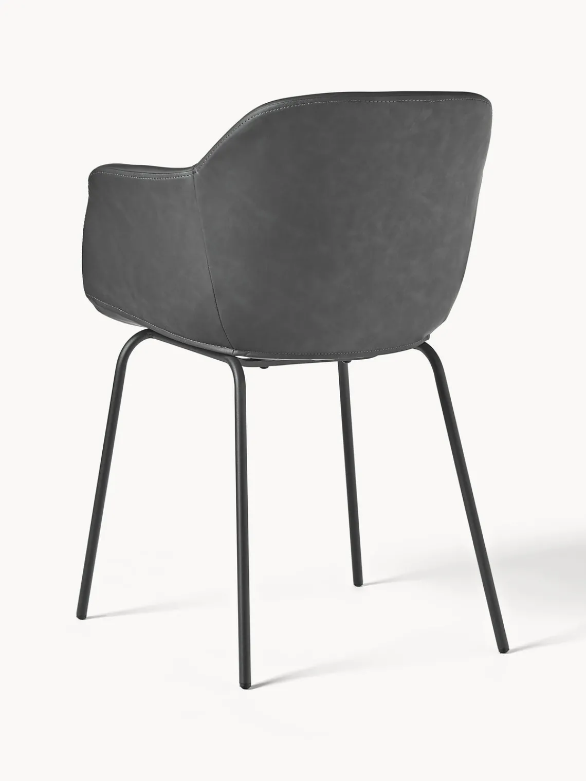 Discount Silla con reposabrazos de cuero sintético Fiji Sillas Con Reposabrazos|Sillas