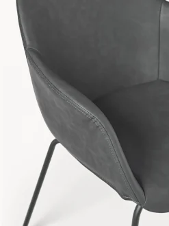 Discount Silla con reposabrazos de cuero sintético Fiji Sillas Con Reposabrazos|Sillas