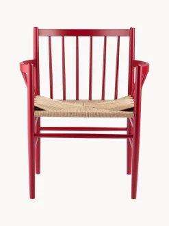 Sillas></noscript>FDB Møbler Silla con reposabrazos de madera J81 Rojo, beige