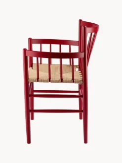 Sillas></noscript>FDB Møbler Silla con reposabrazos de madera J81 Rojo, beige