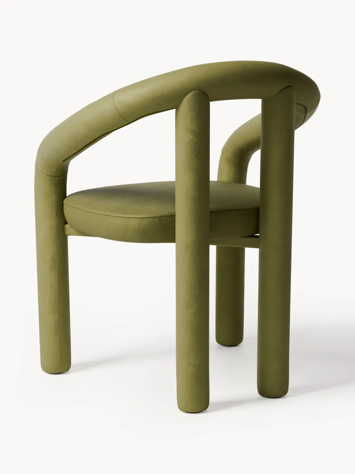 Silla con reposabrazos de terciopelo Calan Sillas