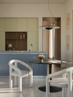 Clearance Silla con reposabrazos de terciopelo Calan Sillas