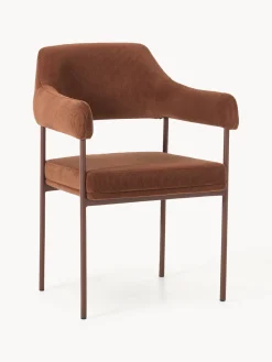 Discount Silla con reposabrazos de pana Zoe Sillas Con Reposabrazos|Sillas