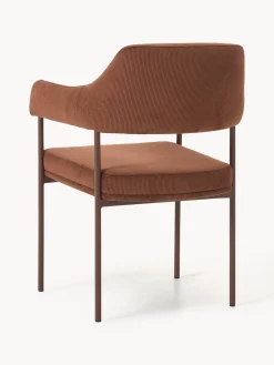 Discount Silla con reposabrazos de pana Zoe Sillas Con Reposabrazos|Sillas