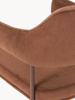 Discount Silla con reposabrazos de pana Zoe Sillas Con Reposabrazos|Sillas