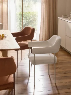 Online Silla con reposabrazos de pana Zoe Sillas Con Reposabrazos|Sillas