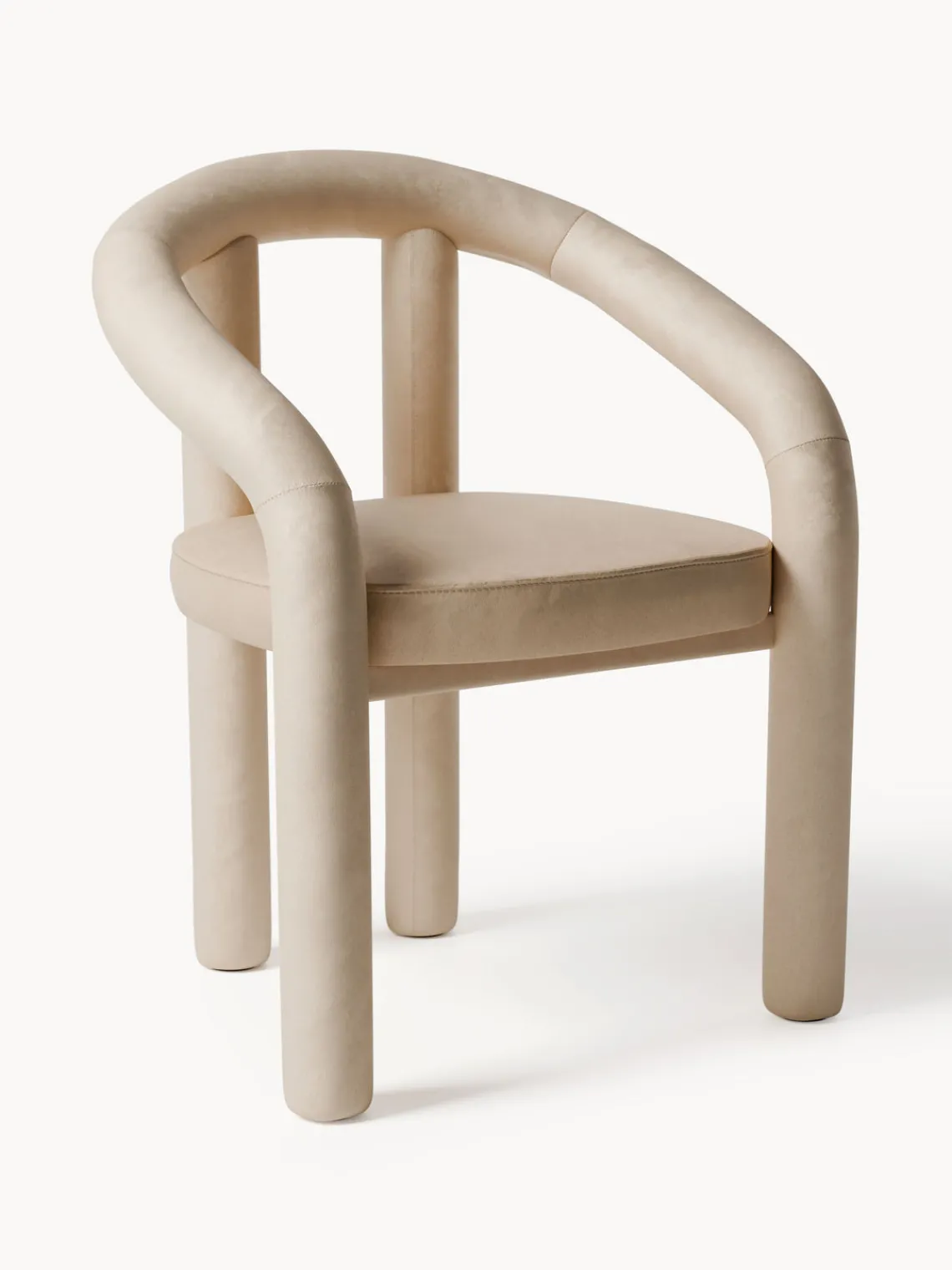 Hot Silla con reposabrazos de terciopelo Calan Sillas