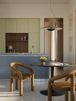 Sillas>Westwing Collection Silla con reposabrazos de terciopelo Calan Terciopelo marrón