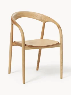 Sillas De Madera|Sillas Con Reposabrazos>Westwing Collection Silla con reposabrazos de madera de fresno Camille Madera de fresno clara