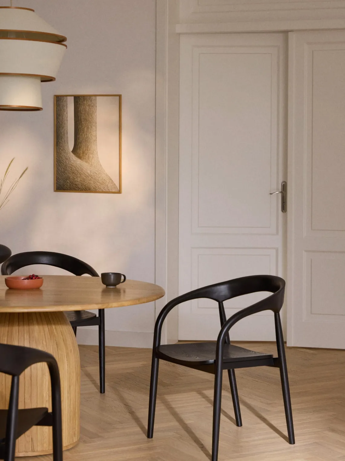 Sillas De Madera|Sillas Con Reposabrazos>Westwing Collection Silla con reposabrazos de madera de fresno Camille Negro