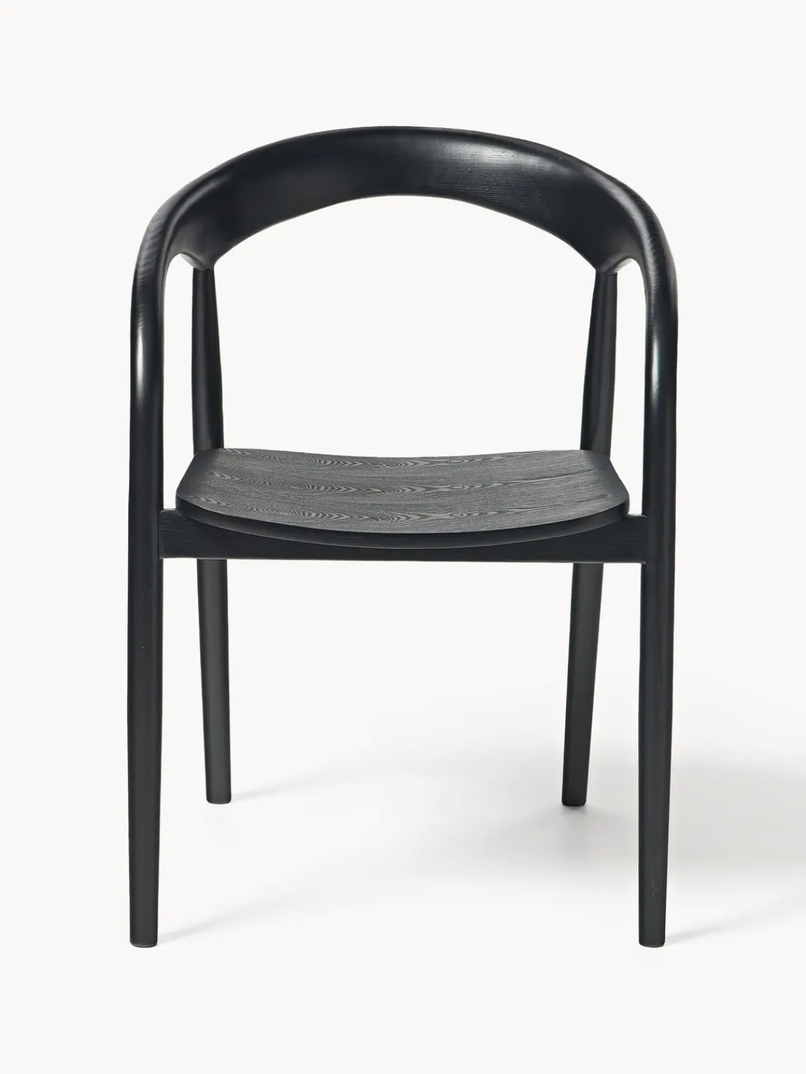 Sillas De Madera|Sillas Con Reposabrazos>Westwing Collection Silla con reposabrazos de madera de fresno Camille Negro