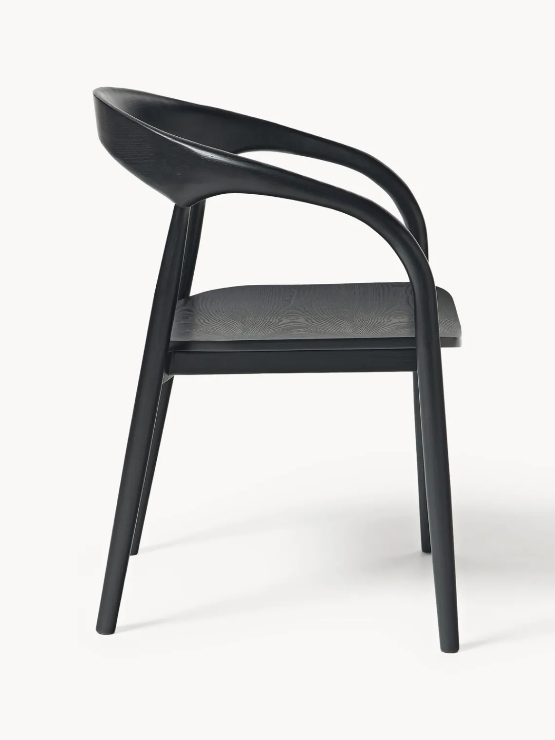 Sillas De Madera|Sillas Con Reposabrazos>Westwing Collection Silla con reposabrazos de madera de fresno Camille Negro