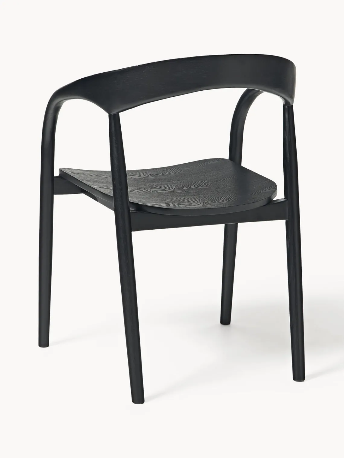 Sillas De Madera|Sillas Con Reposabrazos>Westwing Collection Silla con reposabrazos de madera de fresno Camille Negro