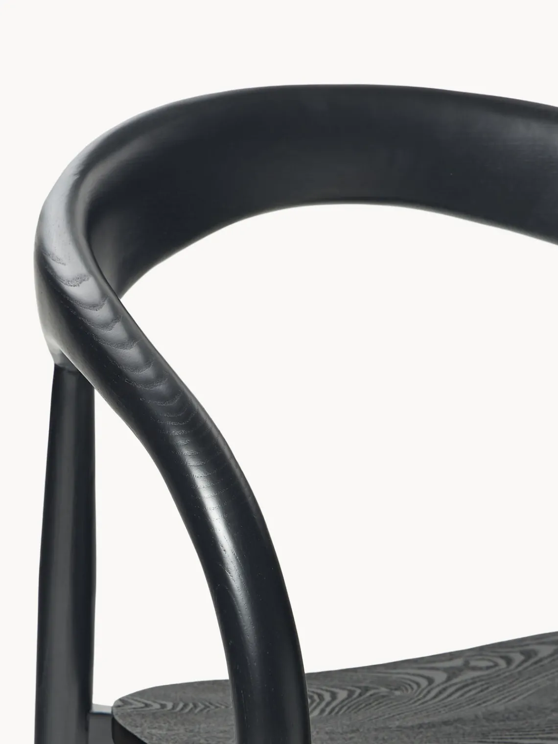 Sillas De Madera|Sillas Con Reposabrazos>Westwing Collection Silla con reposabrazos de madera de fresno Camille Negro