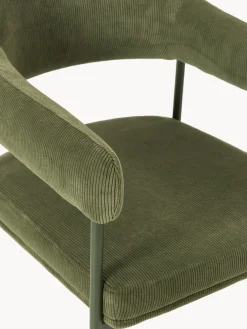 Discount Silla con reposabrazos de pana Zoe Sillas Con Reposabrazos|Sillas