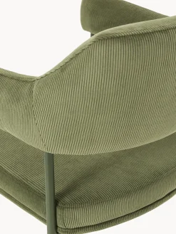 Discount Silla con reposabrazos de pana Zoe Sillas Con Reposabrazos|Sillas