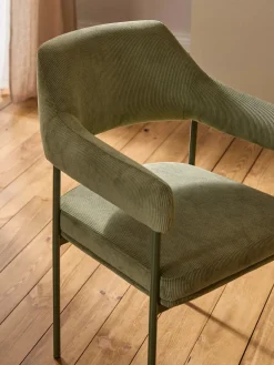 Discount Silla con reposabrazos de pana Zoe Sillas Con Reposabrazos|Sillas