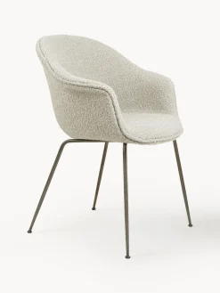 Sale Silla con reposabrazos en tejido bouclé Bat Sillas Con Reposabrazos|Sillas