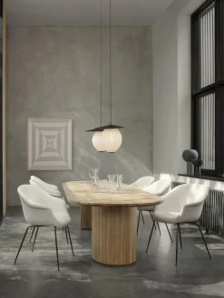 Sale Silla con reposabrazos en tejido bouclé Bat Sillas Con Reposabrazos|Sillas