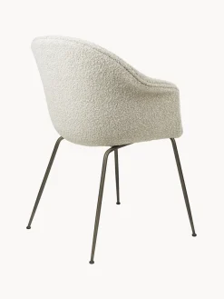 Sale Silla con reposabrazos en tejido bouclé Bat Sillas Con Reposabrazos|Sillas