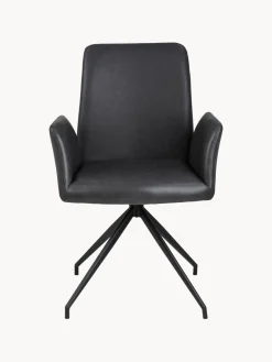 New Silla con reposabrazos giratoria de cuero sintético Naya Sillas Con Reposabrazos|Sillas