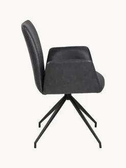 New Silla con reposabrazos giratoria de cuero sintético Naya Sillas Con Reposabrazos|Sillas