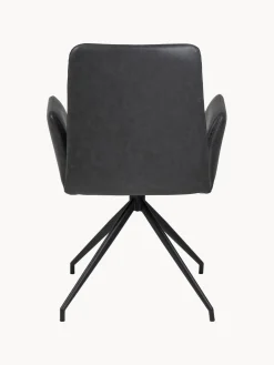 New Silla con reposabrazos giratoria de cuero sintético Naya Sillas Con Reposabrazos|Sillas