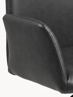 New Silla con reposabrazos giratoria de cuero sintético Naya Sillas Con Reposabrazos|Sillas