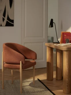 Sillas Con Reposabrazos|Sillas>Westwing Collection Silla con reposabrazos Nemo Tejido terracota, madera de fresno clara