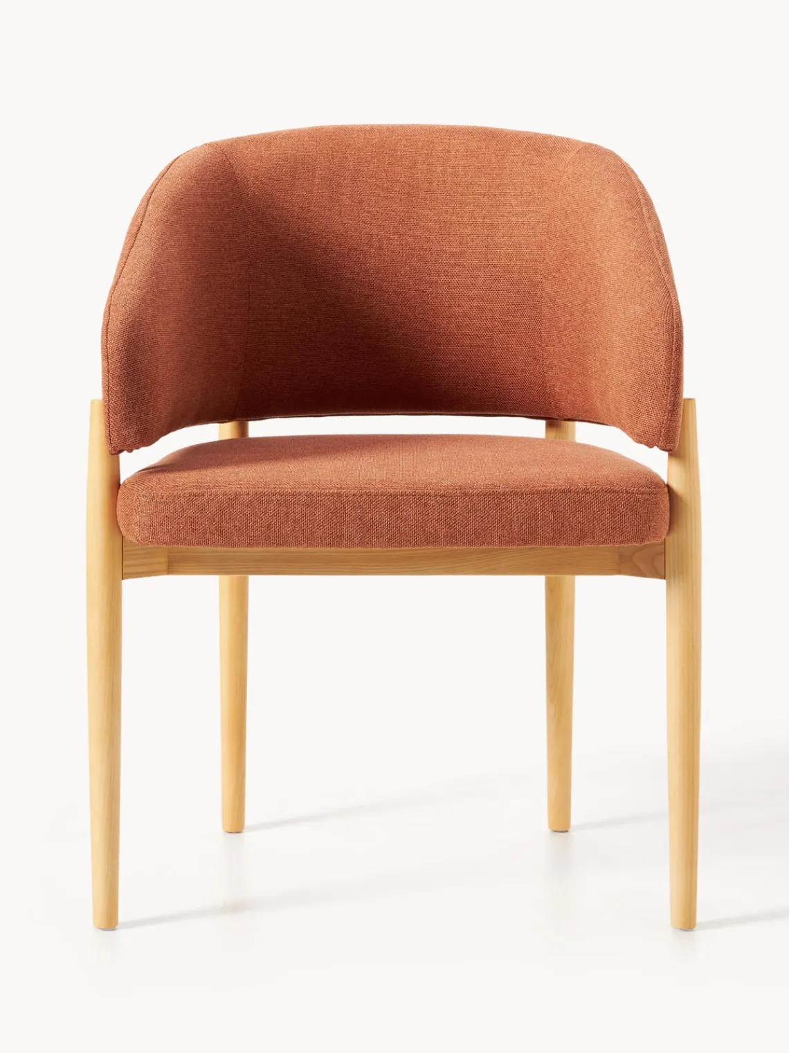 Sillas Con Reposabrazos|Sillas>Westwing Collection Silla con reposabrazos Nemo Tejido terracota, madera de fresno clara