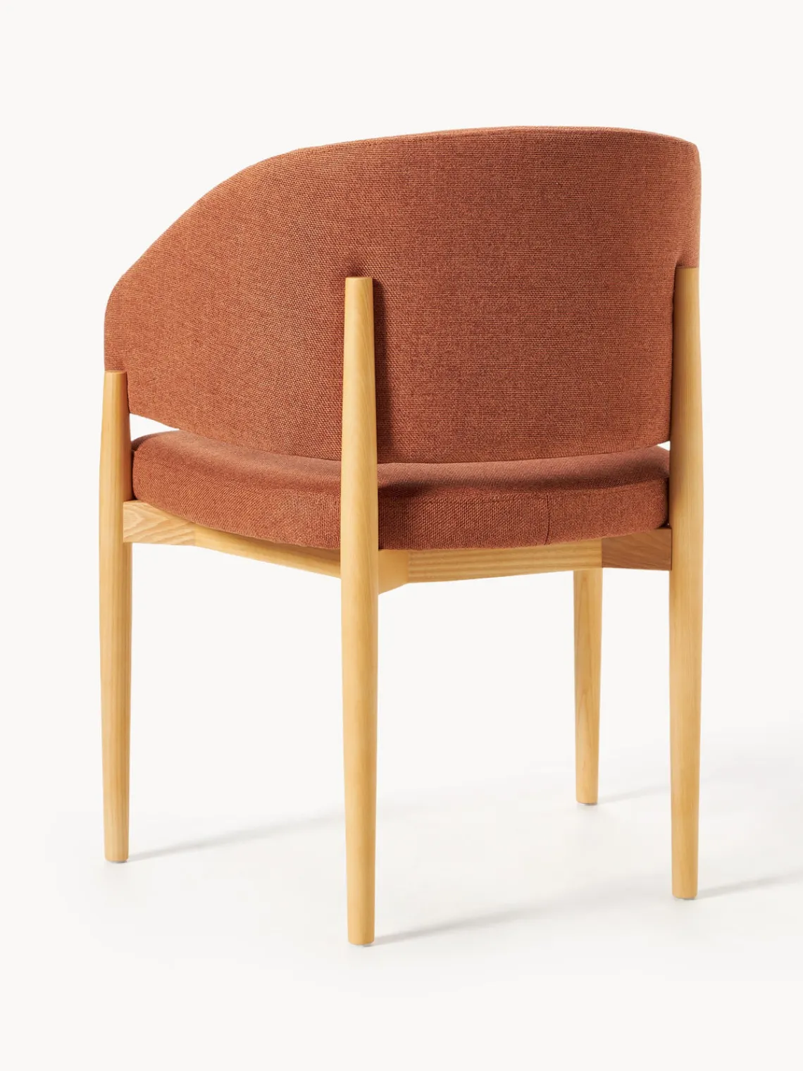 Sillas Con Reposabrazos|Sillas>Westwing Collection Silla con reposabrazos Nemo Tejido terracota, madera de fresno clara