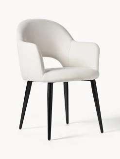 Sillas Con Reposabrazos|Sillas>Westwing Collection Silla con reposabrazos Rachel Tejido fino blanco crema