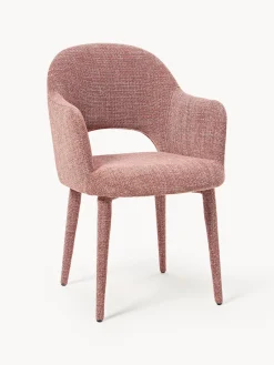 Sillas Con Reposabrazos|Sillas>Westwing Collection Silla con reposabrazos Rachel Tejido rojo coral