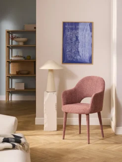 Sillas Con Reposabrazos|Sillas>Westwing Collection Silla con reposabrazos Rachel Tejido rojo coral