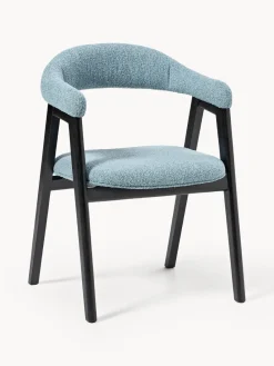 Hot Silla con reposabrazos tapizada en tejido bouclé Nik Sillas Con Reposabrazos|Sillas